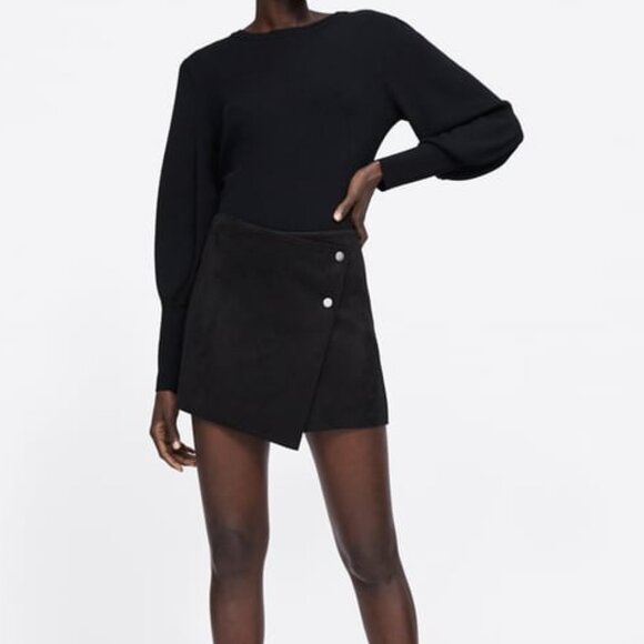 Faux Suede Skort - Picture 2 of 3